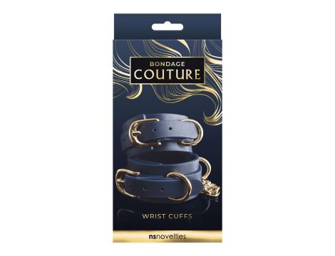 Bondage Couture Wrist Cuff Blue - 2