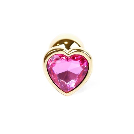 Plug-Jewellery Gold  Heart PLUG- Pink