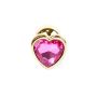 Plug-Jewellery Gold  Heart PLUG- Pink - 2