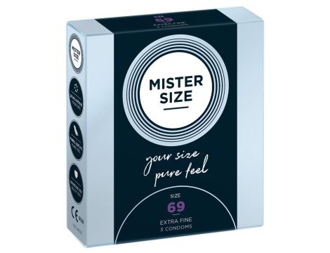 Mister Size 69mm pack of 3