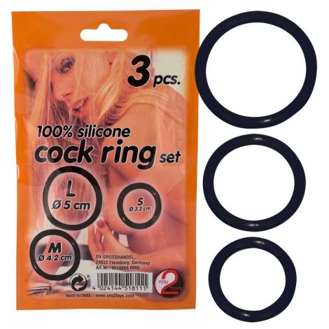 Silicone Cock Ring set 3 pcs - 3