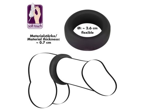 Black Velvets Cock Ring 2.6 cm - 6