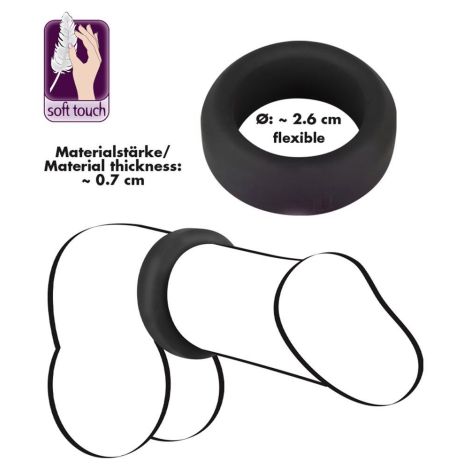 Black Velvets Cock Ring 2.6 cm - 6