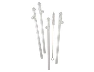 Glass Drinking Straw Willy x 4 - image 2