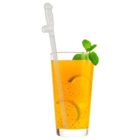 Glass Drinking Straw Willy x 4 - 8