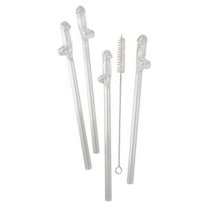 Glass Drinking Straw Willy x 4 - image 2