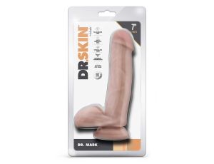 DR. SKIN DR. MARK 7 INCH DILDO WITH BALLS BEIGE