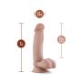 DR. SKIN DR. MARK 7 INCH DILDO WITH BALLS BEIGE - 4