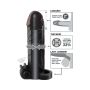 FANTASY X-TENSIONS VIBRATING REAL FEEL 2 INCH EXTENSION BLACK - 4