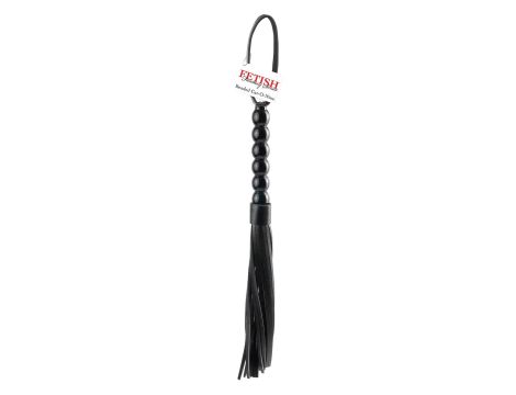 FETISH FANTASY SERIES BEADED CAT-O-NINE TAILS BLACK - 4