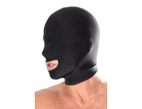 FETISH FANTASY SERIES SPANDEX OPEN MOUTH HOOD BLACK