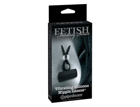 FETISH FANTASY SERIES LIMITED EDITION VIBRATING SILICONE NIPPLE LASSOS BLACK - 4