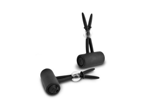 FETISH FANTASY SERIES LIMITED EDITION VIBRATING SILICONE NIPPLE LASSOS BLACK