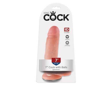 KING COCK 7 INCH COCK WITH BALLS LIGHT - 5