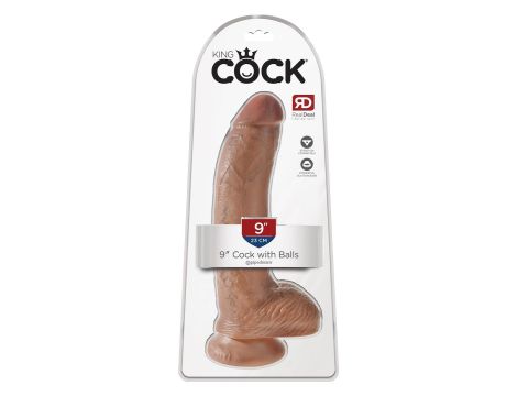 KING COCK 9 INCH COCK WITH BALLS TAN - 5