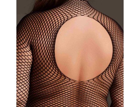 Body with fishnet structure and turtle neck. - 8