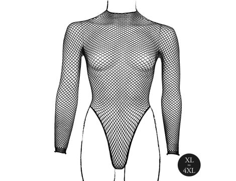 Body with fishnet structure and turtle neck. - 10