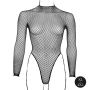 Body with fishnet structure and turtle neck. - 11