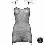 Short dress with fishnet structure and spaghetti straps - 11