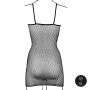 Short dress with fishnet structure and spaghetti straps - 12