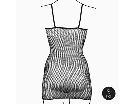 Short dress with fishnet structure and spaghetti straps - 10