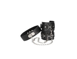 Bonded Leather Collar With Hand Cuffs - image 2