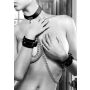 Bonded Leather Collar With Hand Cuffs - 7