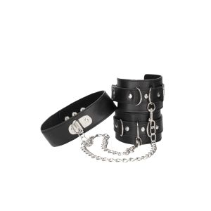 Bonded Leather Collar With Hand Cuffs - image 2