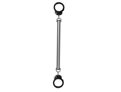 Spreader Bar with Hand or Ankle Cuffs - Silver - 4