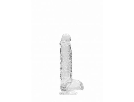 6"" / 15 cm Realistic Dildo With Balls - Transparent - 4