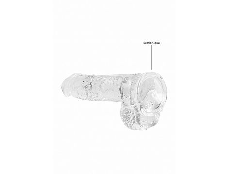 6"" / 15 cm Realistic Dildo With Balls - Transparent - 5