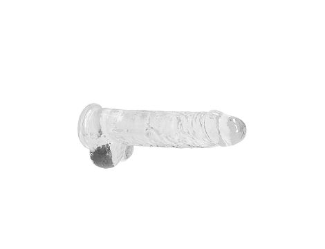 9"" / 23 cm Realistic Dildo With Balls - Transparent - 6