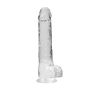 9"" / 23 cm Realistic Dildo With Balls - Transparent - 2