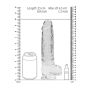 9"" / 23 cm Realistic Dildo With Balls - Transparent - 4