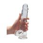 9"" / 23 cm Realistic Dildo With Balls - Transparent - 8