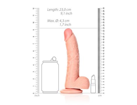 Curved Realistic Dildo  Balls  Suction Cup - 8""""/ 20,5 cm - 7