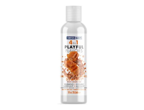 4 In 1 Lubricant with Salted Caramel Delight Flavor - 1 fl oz / 30 ml