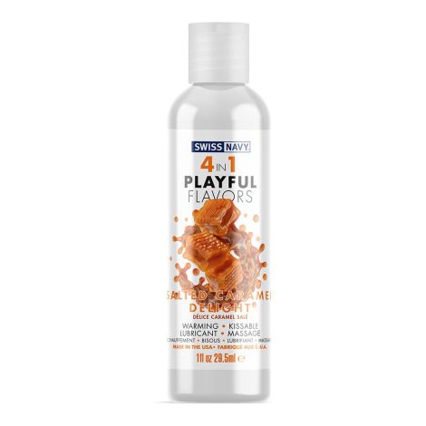 4 In 1 Lubricant with Salted Caramel Delight Flavor - 1 fl oz / 30 ml