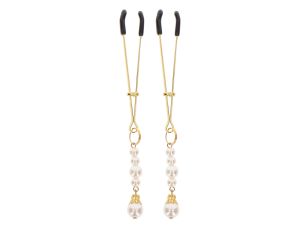 Tweezers With Pearls Gold