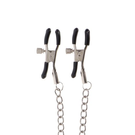 Adjustable Clamps with Chain Silver