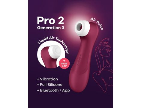 Pro 2 Generation 3with Liquid Air Technology, Vibration and Bluetooth/App wine red - 7