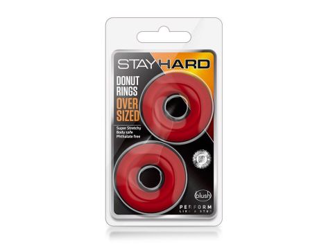 STAY HARD DONUT RINGS OVERSIZED RED