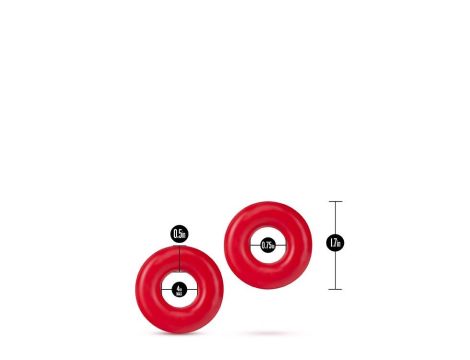 STAY HARD DONUT RINGS OVERSIZED RED - 4