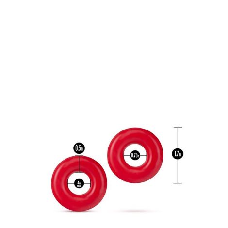 STAY HARD DONUT RINGS OVERSIZED RED - 4