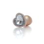 Plug-Jewellery Pearl Gold Heart PLUG- Clear S - 5