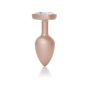 Plug-Jewellery Pearl Gold Heart PLUG- Clear S - 6