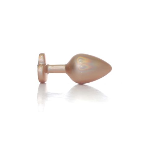 Plug-Jewellery Pearl Gold Heart PLUG- Clear M - 2