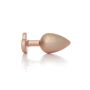 Plug-Jewellery Pearl Gold Heart PLUG- Clear L - 3