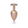 Plug-Jewellery Pearl Gold Heart PLUG- Clear L - 6