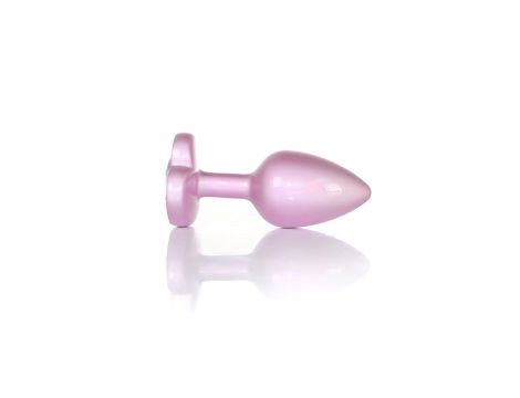 Plug-Jewellery Pearl Pink Heart PLUG- Clear S - 2